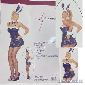 Leg Avenue Sexy Bunny Plush Trimmed Costume size small/medium